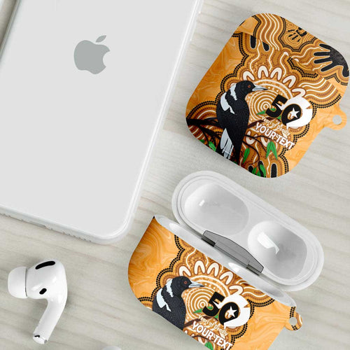 Personalised Australia Magpie NAIDOC Week 2026 AirPods Case 50 Years of Deadly Aboriginal Art