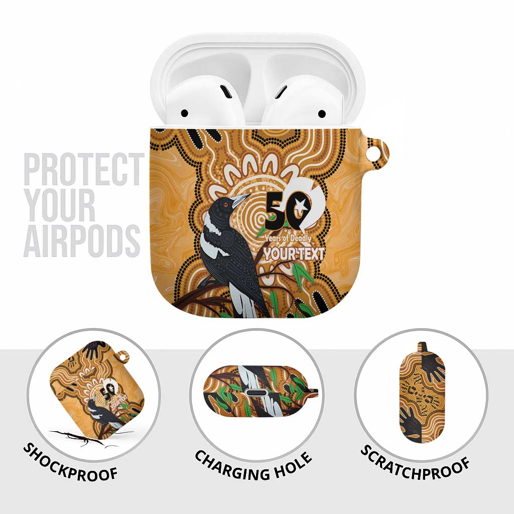 Personalised Australia Magpie NAIDOC Week 2026 AirPods Case 50 Years of Deadly Aboriginal Art