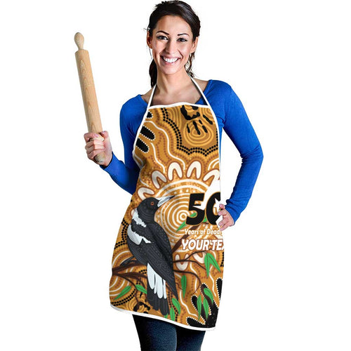 Personalised Australia Magpie NAIDOC Week 2026 Apron 50 Years of Deadly Aboriginal Art