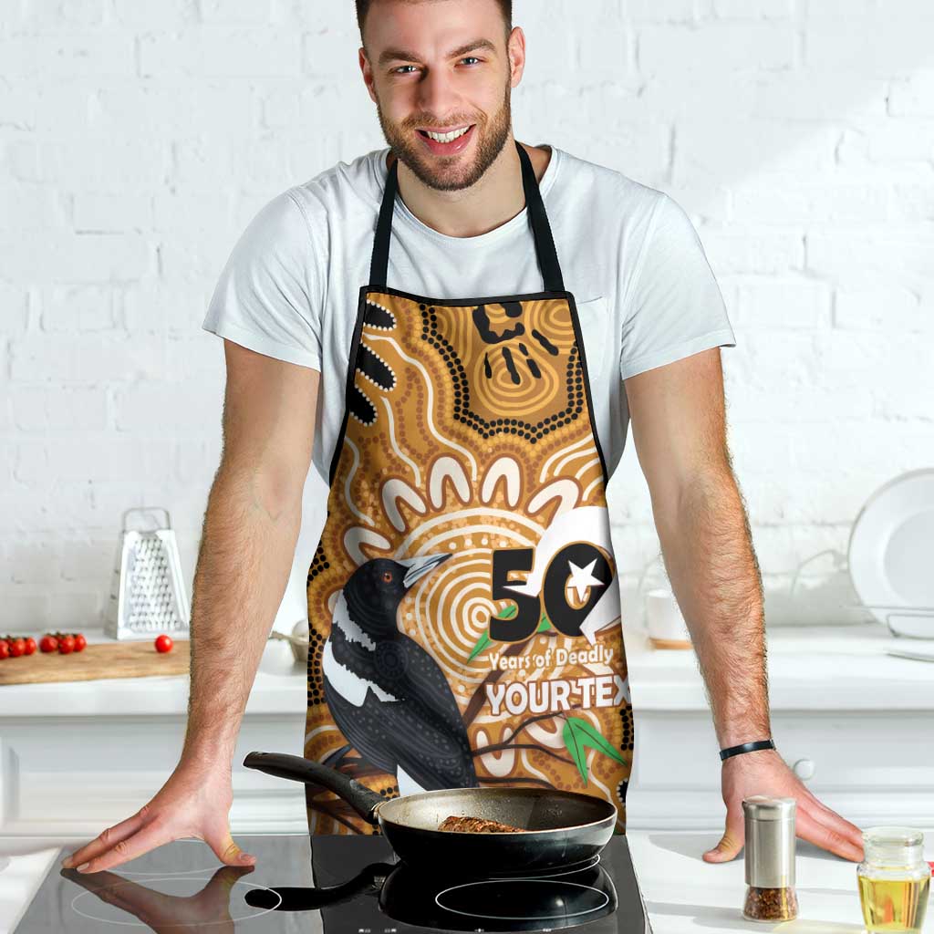 Personalised Australia Magpie NAIDOC Week 2026 Apron 50 Years of Deadly Aboriginal Art