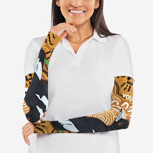 Personalised Australia Magpie NAIDOC Week 2026 Arm Sleeves 50 Years of Deadly Aboriginal Art