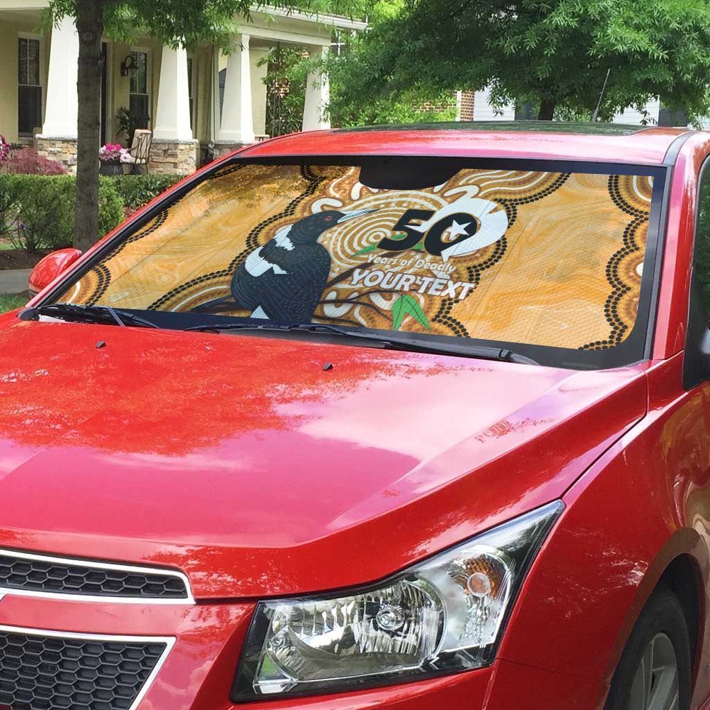 Personalised Australia Magpie NAIDOC Week 2026 Auto Sun Shade 50 Years of Deadly Aboriginal Art