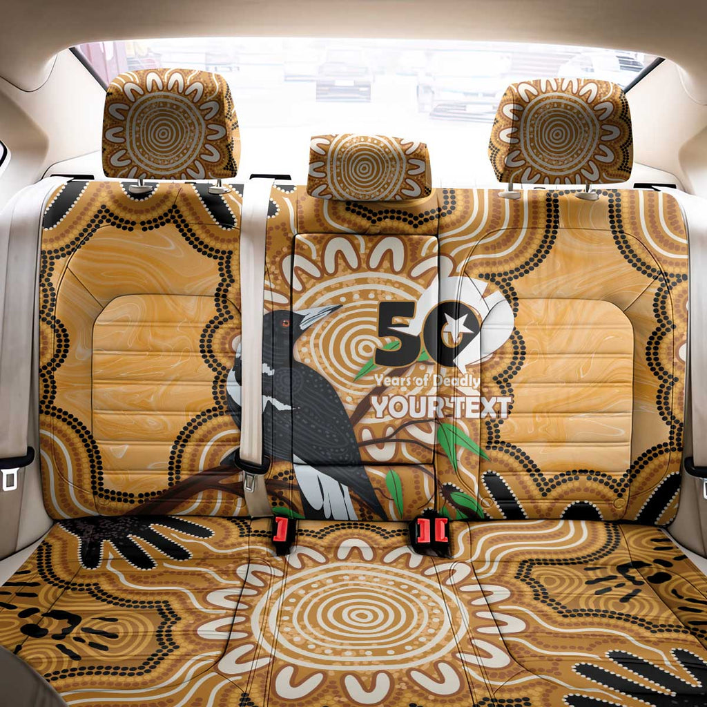 Personalised Australia Magpie NAIDOC Week 2026 Back Car Seat Cover 50 Years of Deadly Aboriginal Art