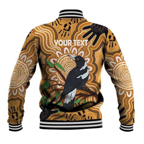 Personalised Australia Magpie NAIDOC Week 2026 Baseball Jacket 50 Years of Deadly Aboriginal Art