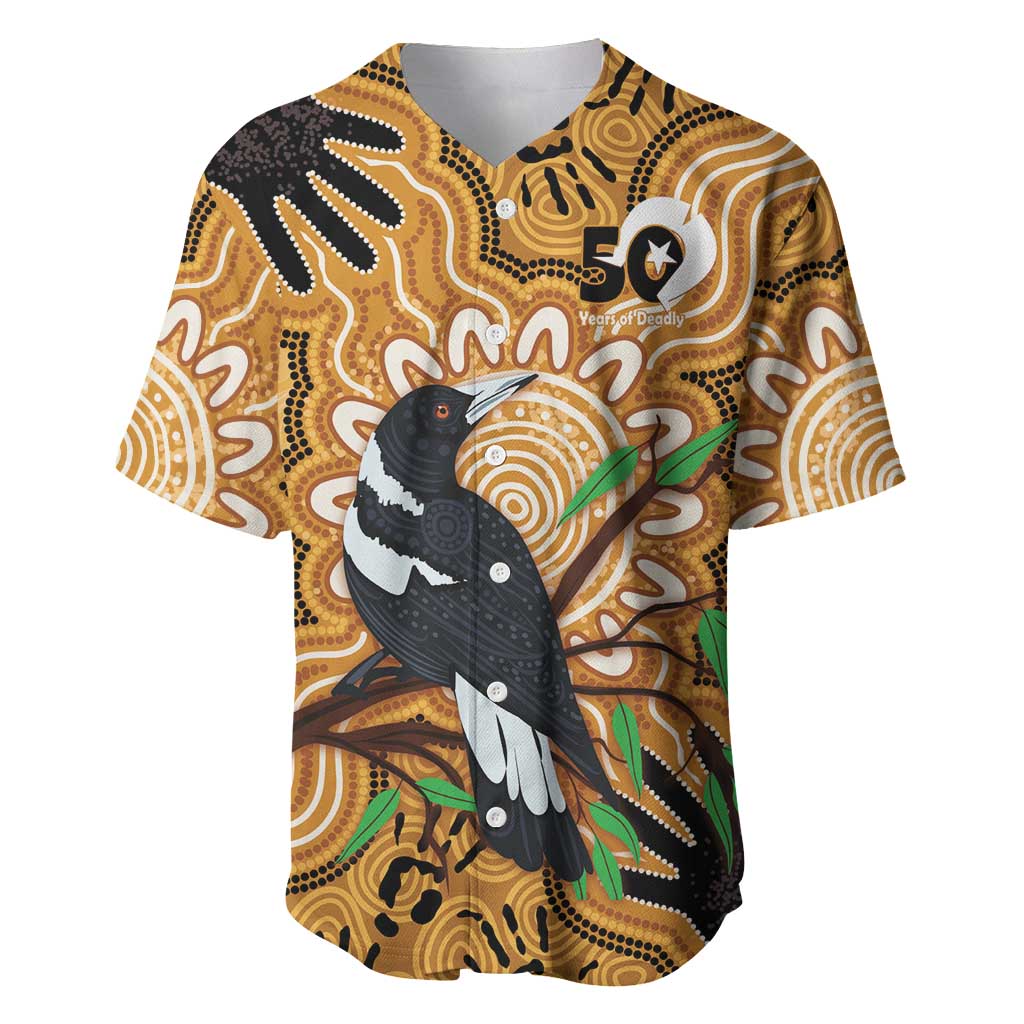 Personalised Australia Magpie NAIDOC Week 2026 Baseball Jersey 50 Years of Deadly Aboriginal Art