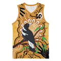Personalised Australia Magpie NAIDOC Week 2026 Basketball Jersey 50 Years of Deadly Aboriginal Art