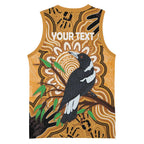 Personalised Australia Magpie NAIDOC Week 2026 Basketball Jersey 50 Years of Deadly Aboriginal Art