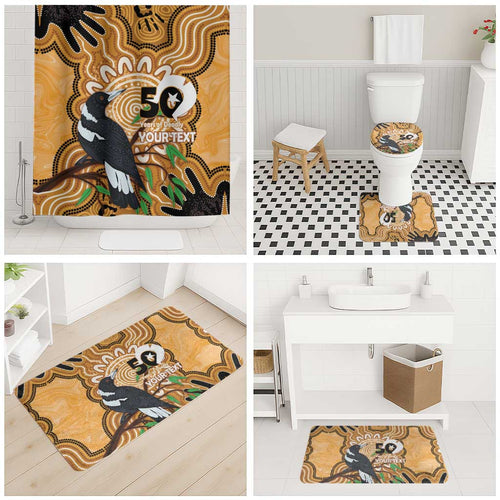 Personalised Australia Magpie NAIDOC Week 2026 Bathroom Set 50 Years of Deadly Aboriginal Art