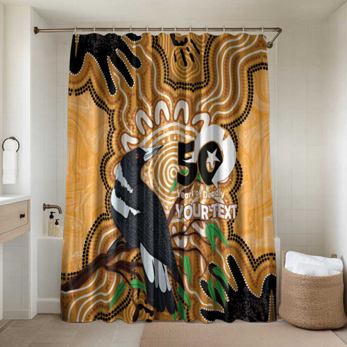 Personalised Australia Magpie NAIDOC Week 2026 Bathroom Set 50 Years of Deadly Aboriginal Art