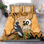 Personalised Australia Magpie NAIDOC Week 2026 Bedding Set 50 Years of Deadly Aboriginal Art