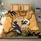 Personalised Australia Magpie NAIDOC Week 2026 Bedding Set 50 Years of Deadly Aboriginal Art