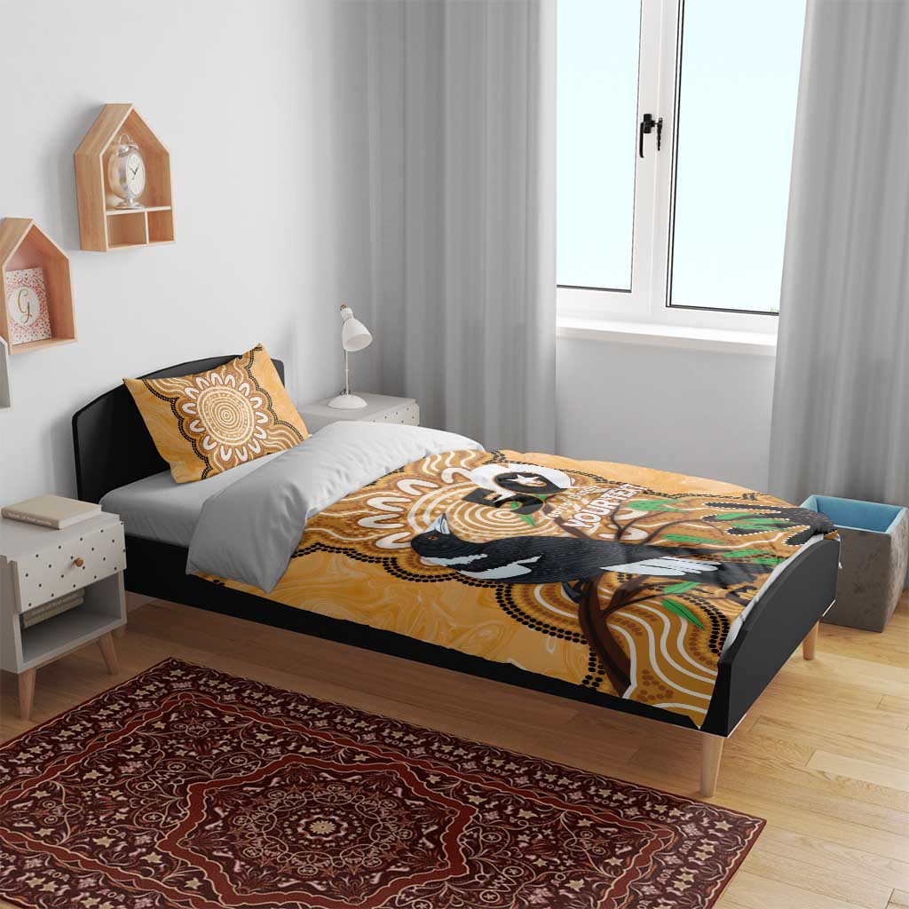 Personalised Australia Magpie NAIDOC Week 2026 Bedding Set 50 Years of Deadly Aboriginal Art