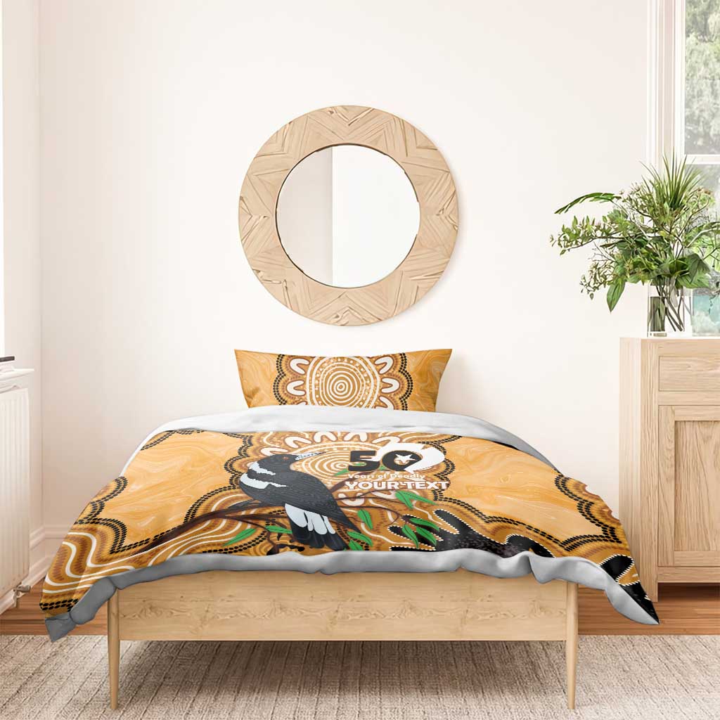Personalised Australia Magpie NAIDOC Week 2026 Bedding Set 50 Years of Deadly Aboriginal Art