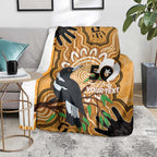 Personalised Australia Magpie NAIDOC Week 2026 Blanket 50 Years of Deadly Aboriginal Art