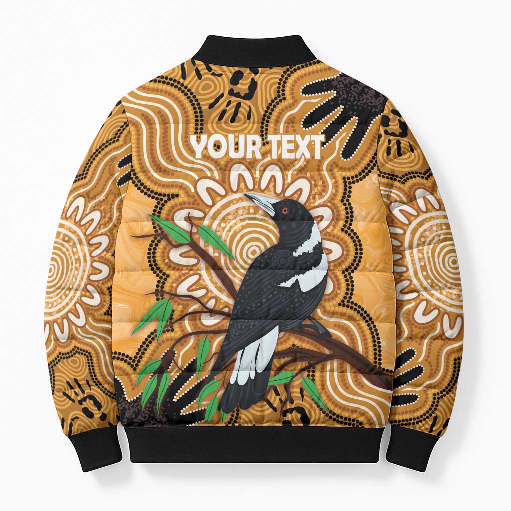 Personalised Australia Magpie NAIDOC Week 2026 Bomber Puffer Jacket 50 Years of Deadly Aboriginal Art