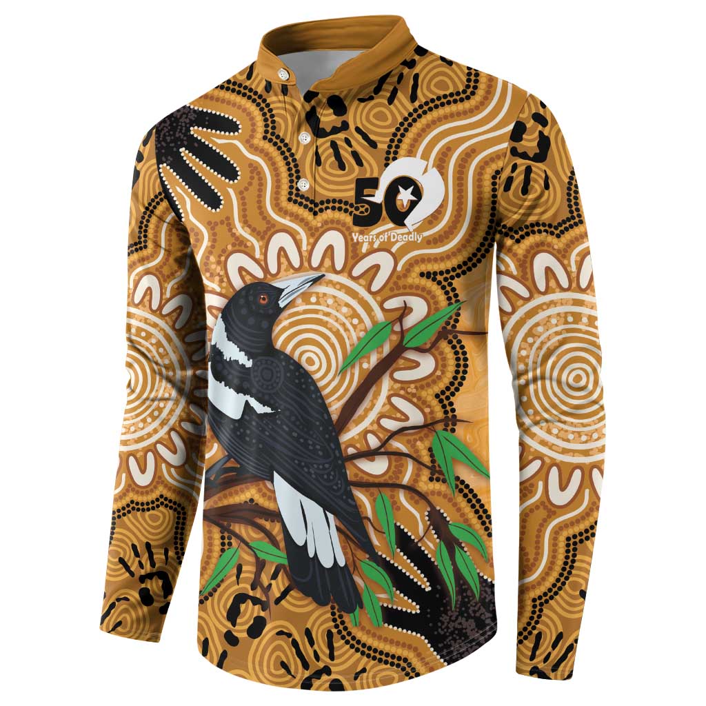 Personalised Australia Magpie NAIDOC Week 2026 Button Sweatshirt 50 Years of Deadly Aboriginal Art