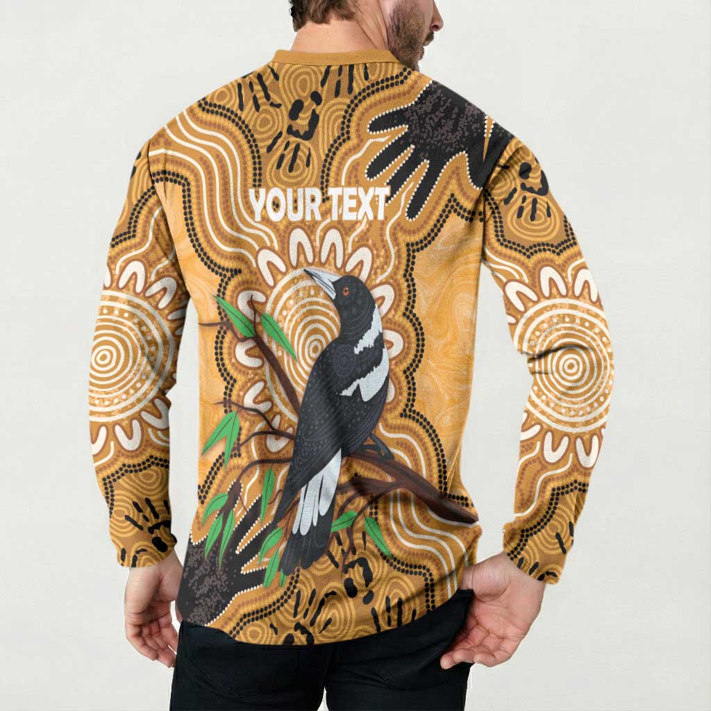 Personalised Australia Magpie NAIDOC Week 2026 Button Sweatshirt 50 Years of Deadly Aboriginal Art