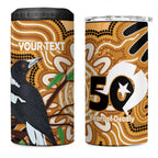 Personalised Australia Magpie NAIDOC Week 2026 4 in 1 Can Cooler Tumbler 50 Years of Deadly Aboriginal Art