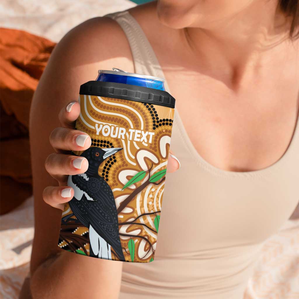 Personalised Australia Magpie NAIDOC Week 2026 4 in 1 Can Cooler Tumbler 50 Years of Deadly Aboriginal Art