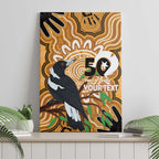 Personalised Australia Magpie NAIDOC Week 2026 Canvas Wall Art 50 Years of Deadly Aboriginal Art