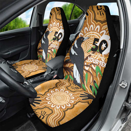 Personalised Australia Magpie NAIDOC Week 2026 Car Seat Cover 50 Years of Deadly Aboriginal Art