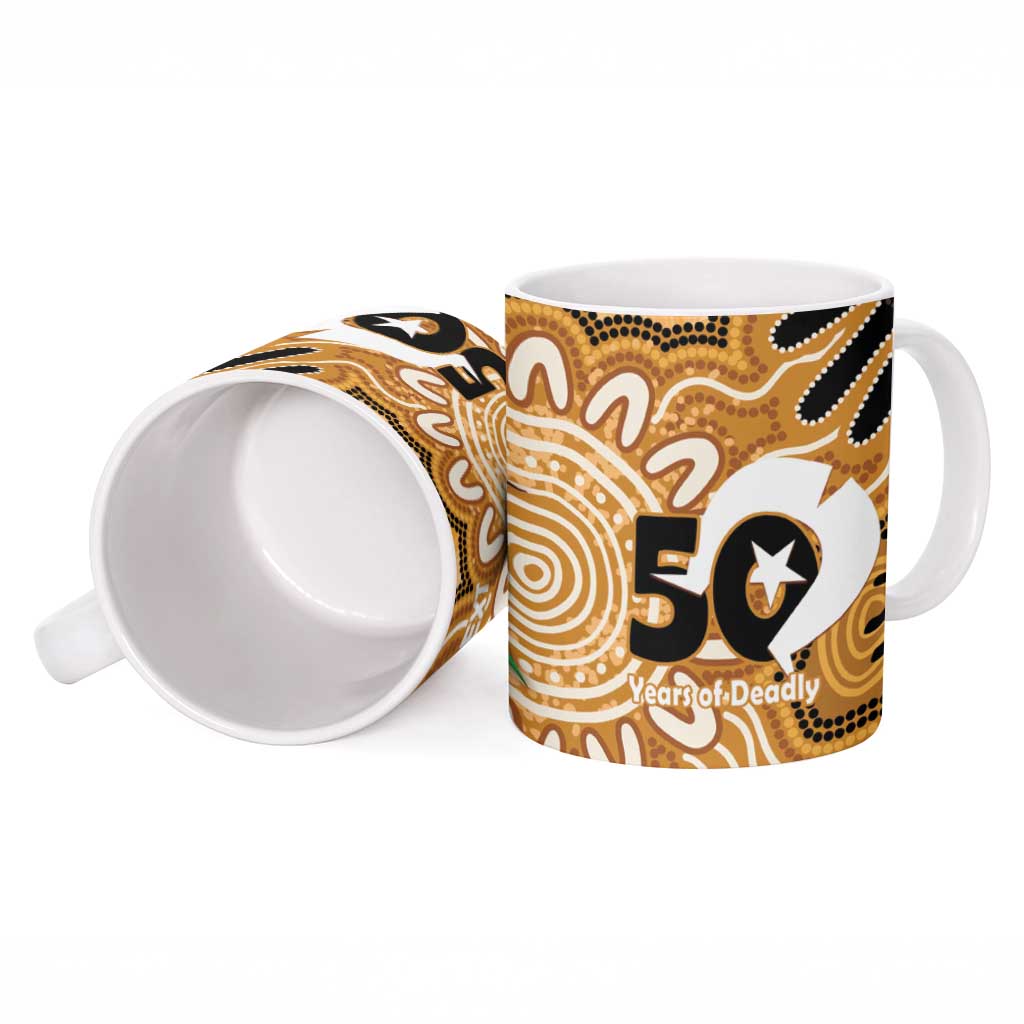Personalised Australia Magpie NAIDOC Week 2026 Ceramic Mug 50 Years of Deadly Aboriginal Art