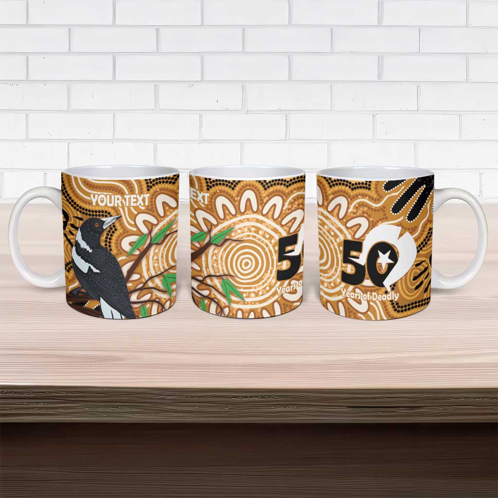 Personalised Australia Magpie NAIDOC Week 2026 Ceramic Mug 50 Years of Deadly Aboriginal Art