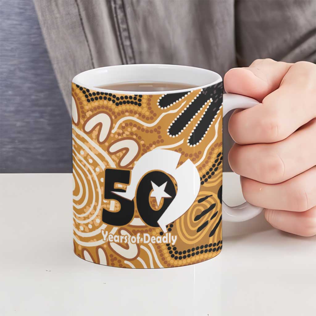 Personalised Australia Magpie NAIDOC Week 2026 Ceramic Mug 50 Years of Deadly Aboriginal Art