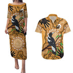 Personalised Australia Magpie NAIDOC Week 2026 Couples Matching Puletasi and Hawaiian Shirt 50 Years of Deadly Aboriginal Art