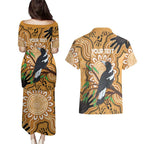 Personalised Australia Magpie NAIDOC Week 2026 Couples Matching Puletasi and Hawaiian Shirt 50 Years of Deadly Aboriginal Art