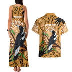 Personalised Australia Magpie NAIDOC Week 2026 Couples Matching Tank Maxi Dress and Hawaiian Shirt 50 Years of Deadly Aboriginal Art
