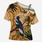 Personalised Australia Magpie NAIDOC Week 2026 Cross Shoulder Shirt 50 Years of Deadly Aboriginal Art