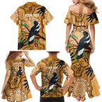 Personalised Australia Magpie NAIDOC Week 2026 Family Matching Mermaid Dress and Hawaiian Shirt 50 Years of Deadly Aboriginal Art