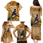 Personalised Australia Magpie NAIDOC Week 2026 Family Matching Puletasi and Hawaiian Shirt 50 Years of Deadly Aboriginal Art