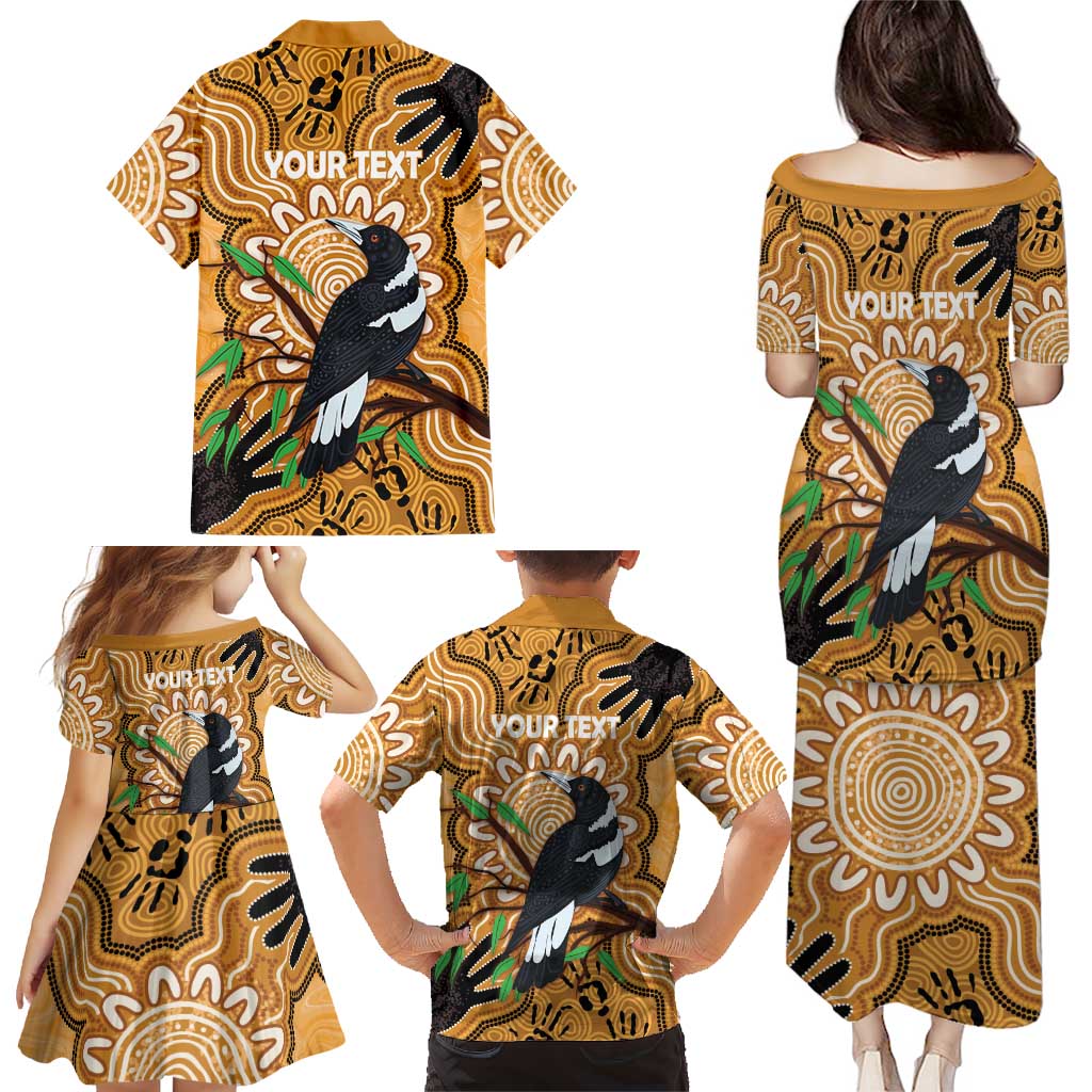 Personalised Australia Magpie NAIDOC Week 2026 Family Matching Puletasi and Hawaiian Shirt 50 Years of Deadly Aboriginal Art