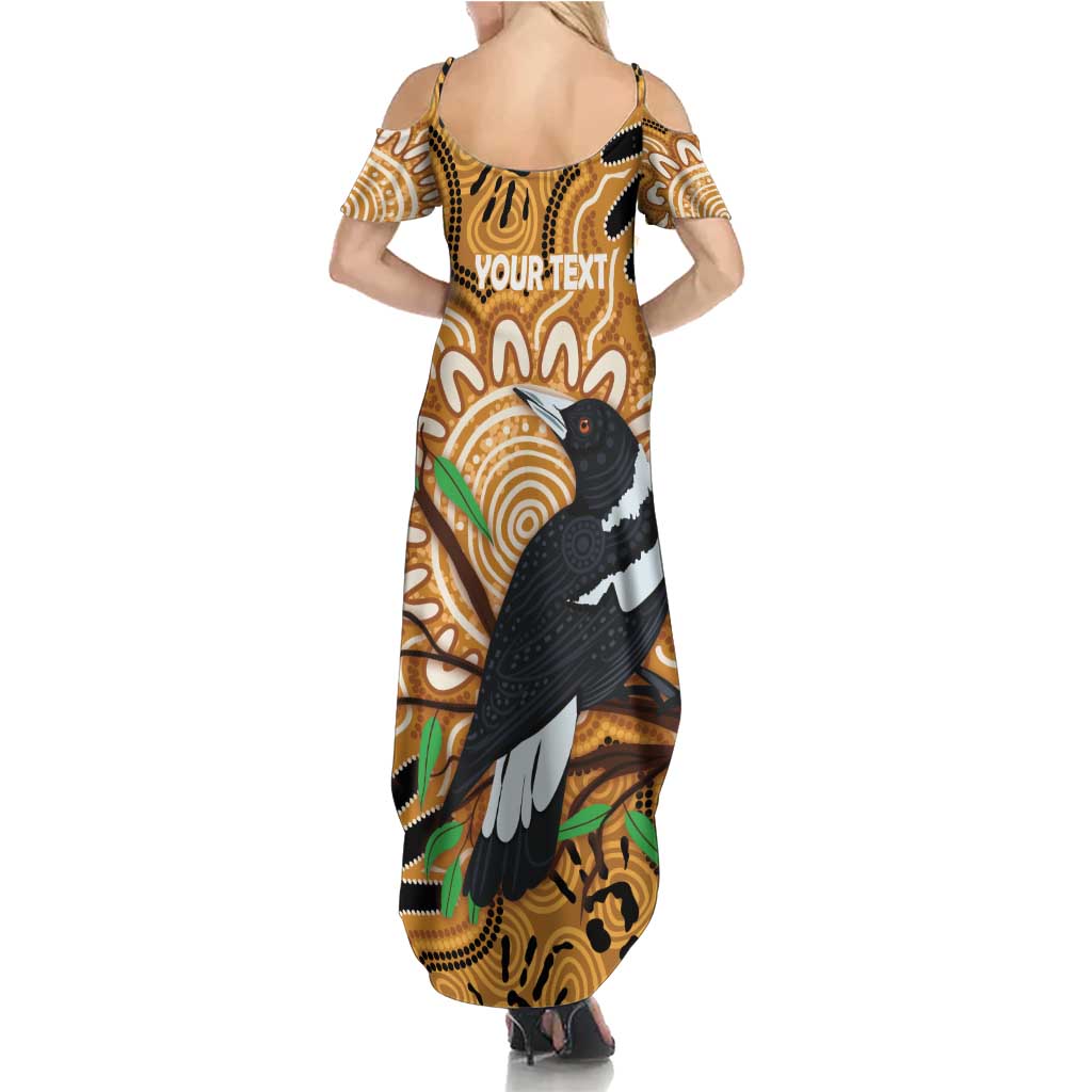 Personalised Australia Magpie NAIDOC Week 2026 Family Matching Summer Maxi Dress and Hawaiian Shirt 50 Years of Deadly Aboriginal Art