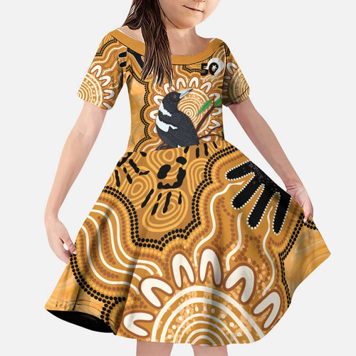 Personalised Australia Magpie NAIDOC Week 2026 Family Matching Tank Maxi Dress and Hawaiian Shirt 50 Years of Deadly Aboriginal Art
