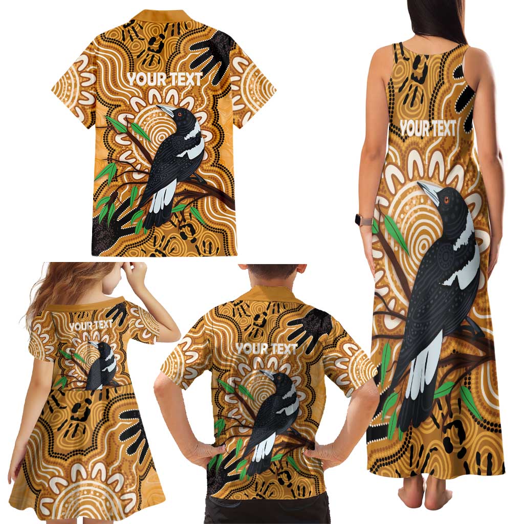 Personalised Australia Magpie NAIDOC Week 2026 Family Matching Tank Maxi Dress and Hawaiian Shirt 50 Years of Deadly Aboriginal Art