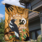 Personalised Australia Magpie NAIDOC Week 2026 Garden Flag 50 Years of Deadly Aboriginal Art