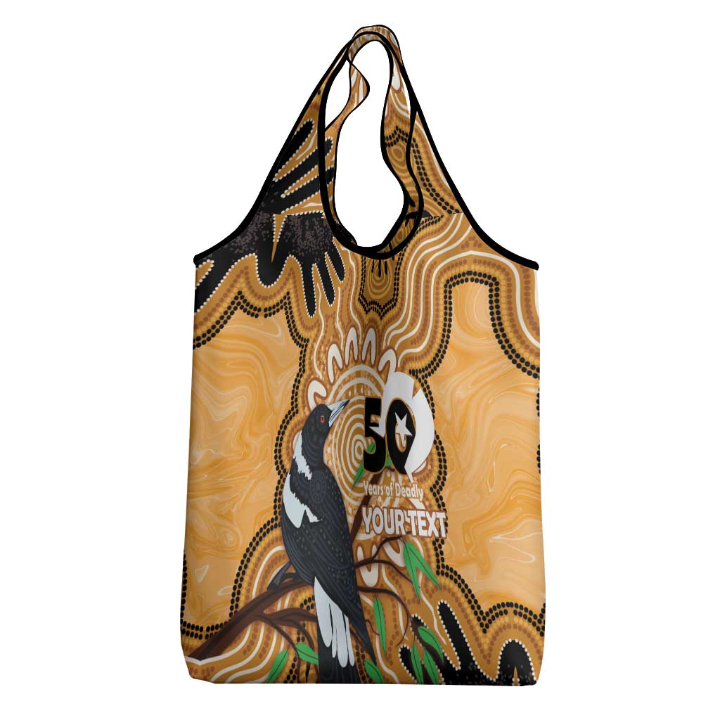 Personalised Australia Magpie NAIDOC Week 2026 Grocery Bag 50 Years of Deadly Aboriginal Art