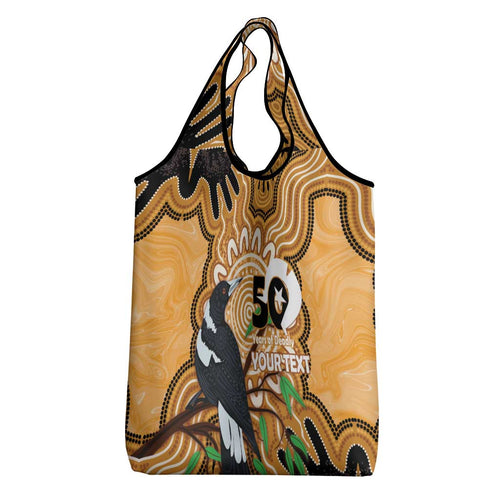 Personalised Australia Magpie NAIDOC Week 2026 Grocery Bag 50 Years of Deadly Aboriginal Art