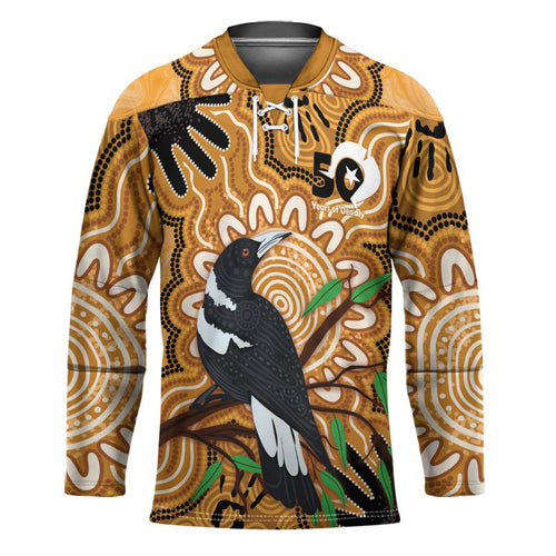 Personalised Australia Magpie NAIDOC Week 2026 Hockey Jersey 50 Years of Deadly Aboriginal Art
