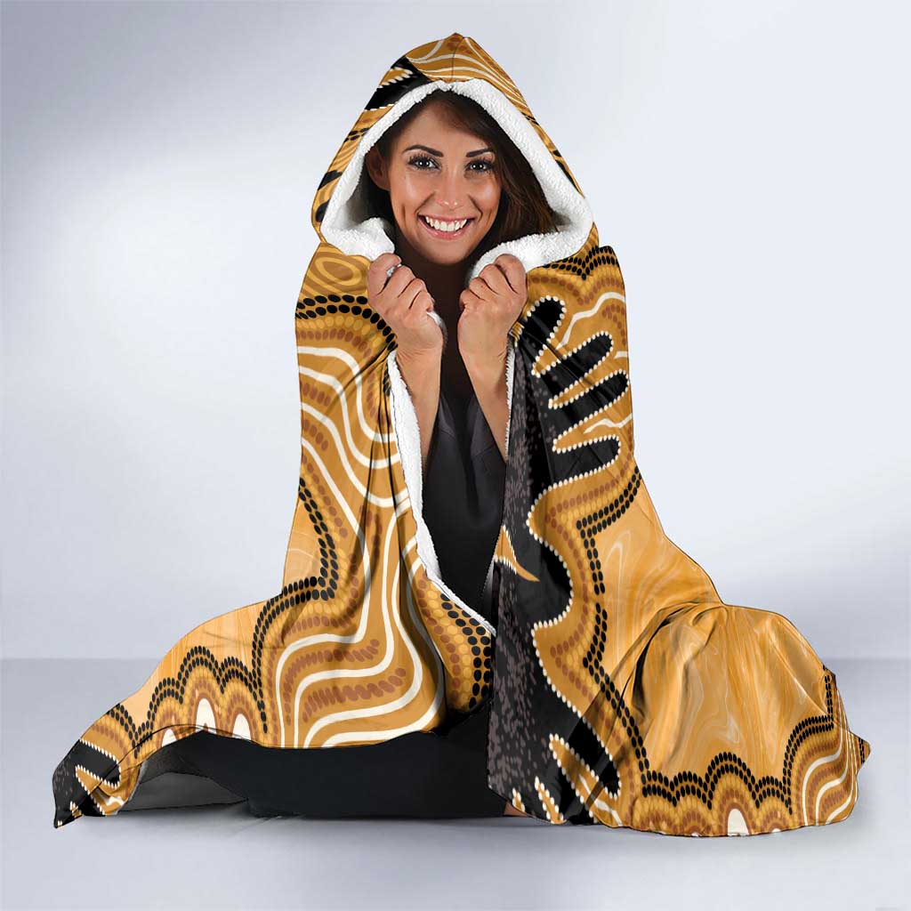 Personalised Australia Magpie NAIDOC Week 2026 Hooded Blanket 50 Years of Deadly Aboriginal Art