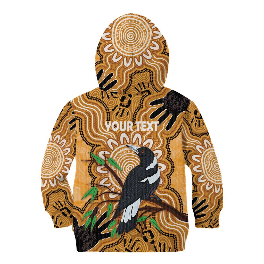 Personalised Australia Magpie NAIDOC Week 2026 Kid Hoodie 50 Years of Deadly Aboriginal Art