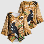 Personalised Australia Magpie NAIDOC Week 2026 Kimono Sleeve Blouse 50 Years of Deadly Aboriginal Art