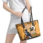 Personalised Australia Magpie NAIDOC Week 2026 Leather Tote Bag 50 Years of Deadly Aboriginal Art