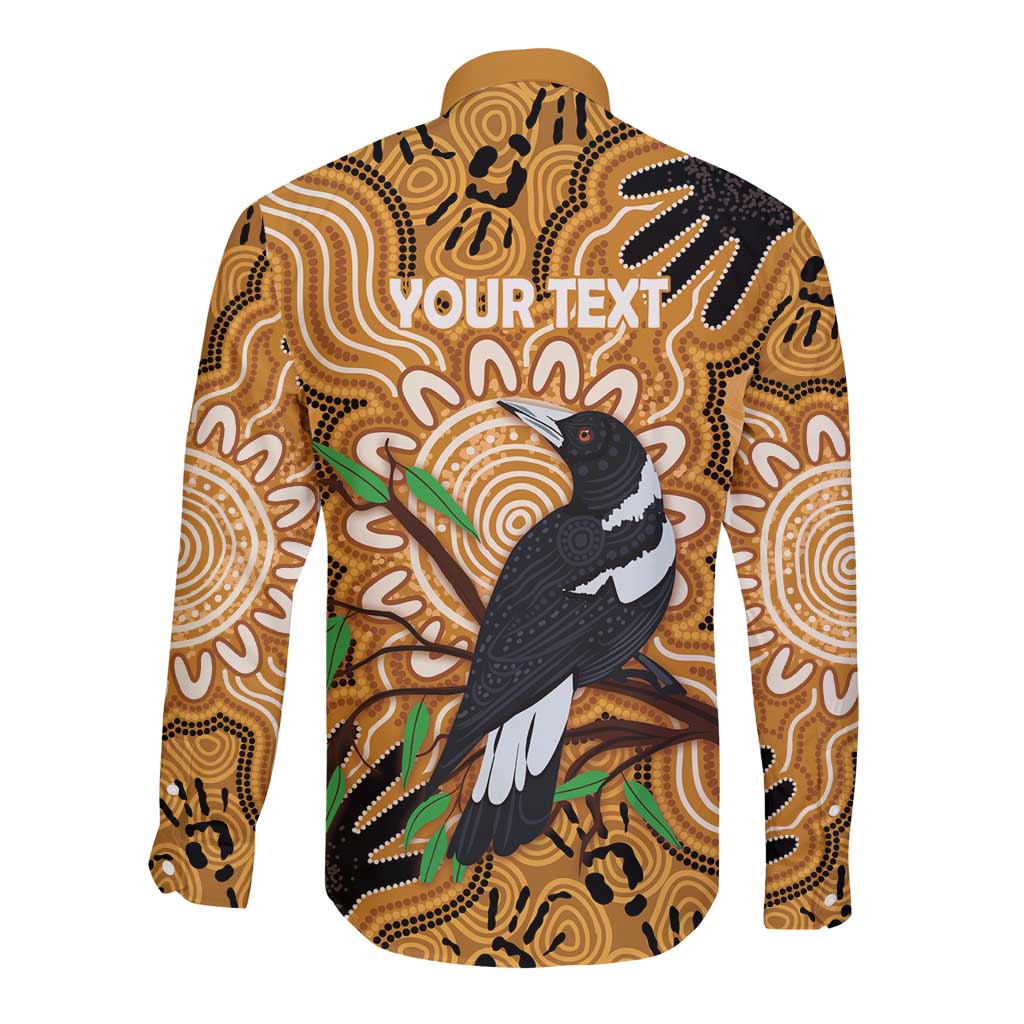 Personalised Australia Magpie NAIDOC Week 2026 Long Sleeve Button Shirt 50 Years of Deadly Aboriginal Art