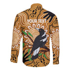 Personalised Australia Magpie NAIDOC Week 2026 Long Sleeve Button Shirt 50 Years of Deadly Aboriginal Art