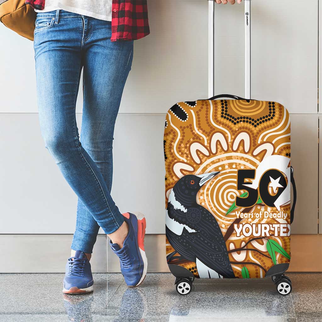 Personalised Australia Magpie NAIDOC Week 2026 Luggage Cover 50 Years of Deadly Aboriginal Art