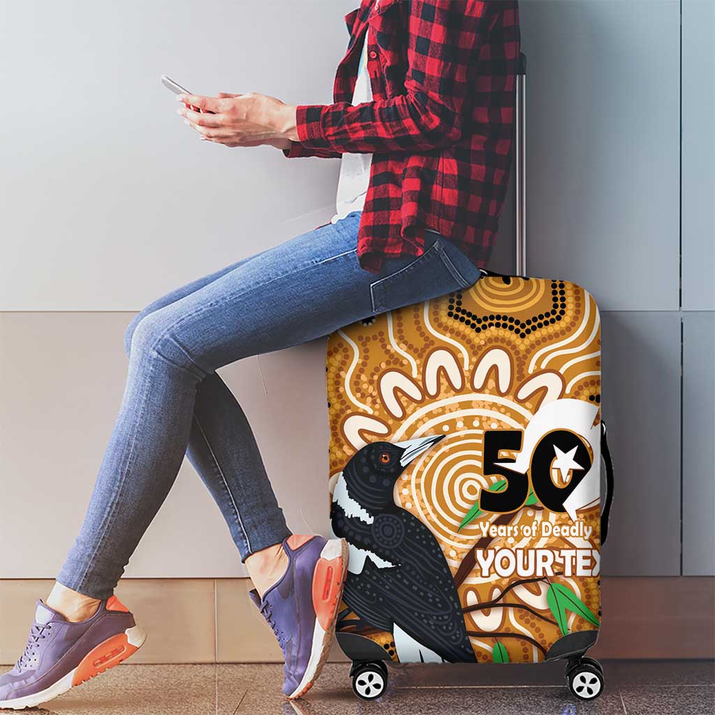 Personalised Australia Magpie NAIDOC Week 2026 Luggage Cover 50 Years of Deadly Aboriginal Art